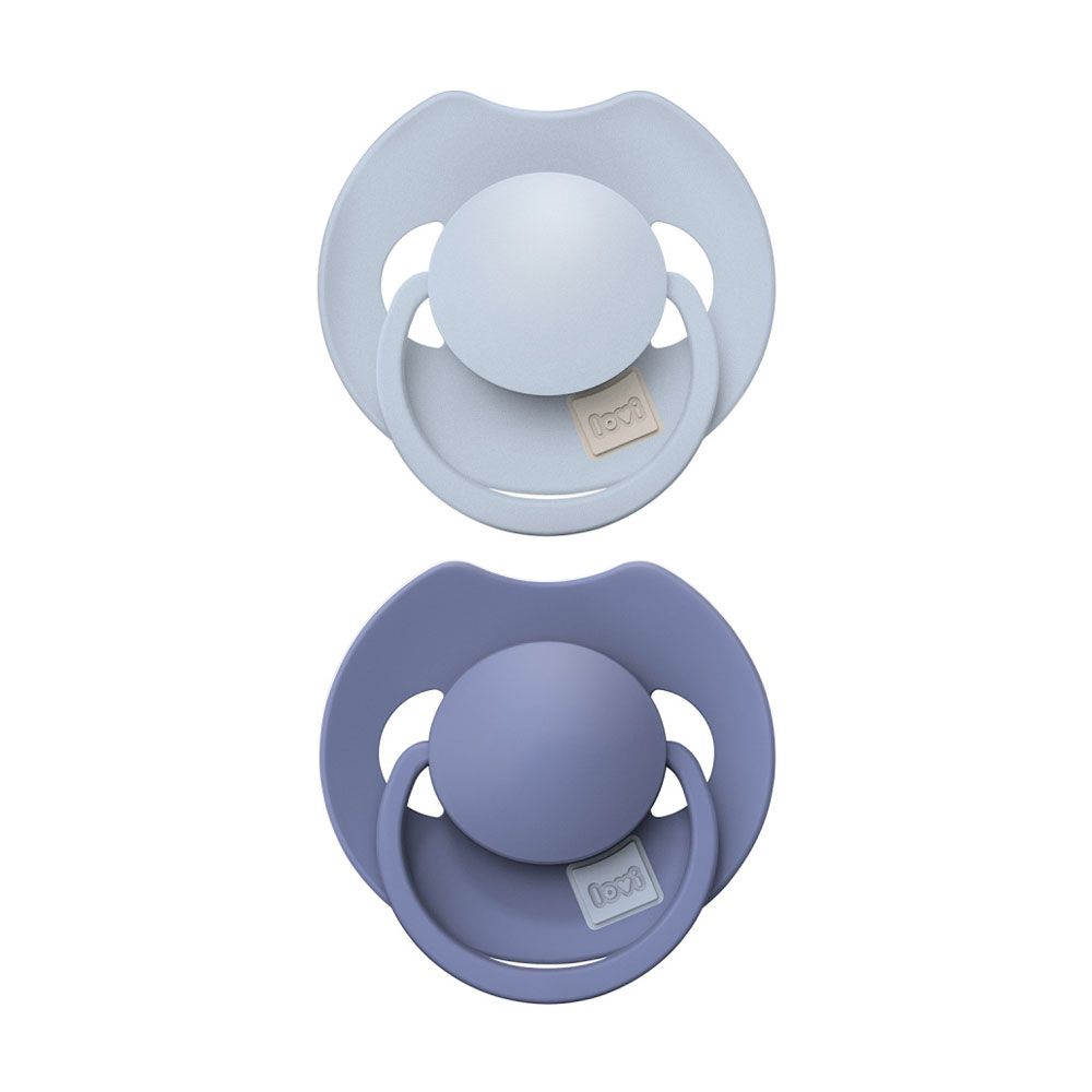 Пустушка LOVI Prime силіконова, динамічна, Baby Blue/Blue, від 6 до 18 місяців, 2 шт (34/418)